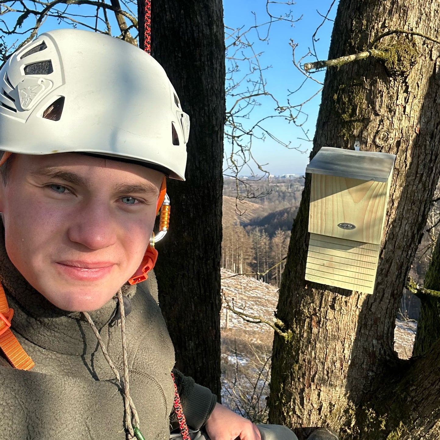 Fledermauskasten-Pate für gefährdete Jäger der Nacht