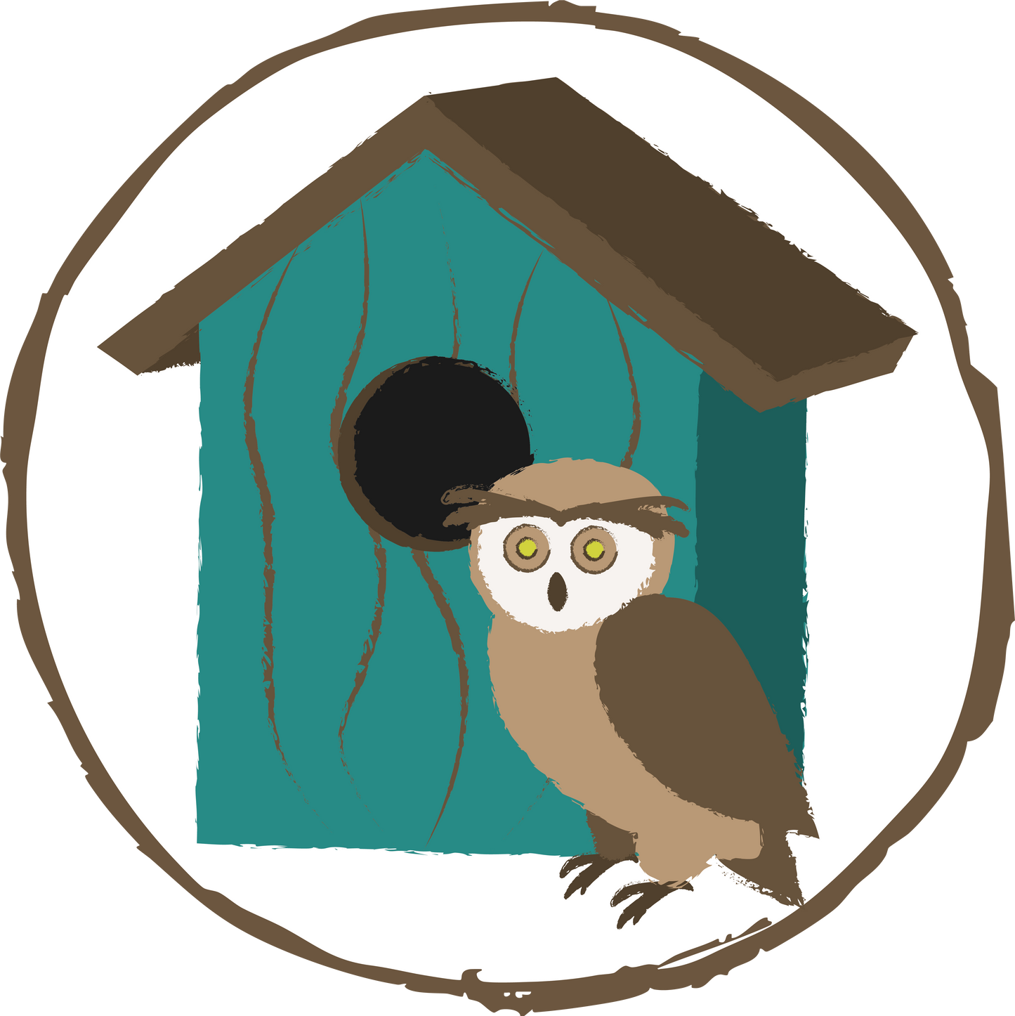 Eulenkasten-Pate für eine Eulenfamilie