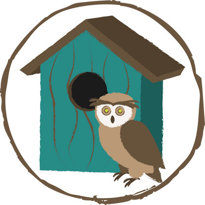 Eulenkasten-Pate für eine Eulenfamilie